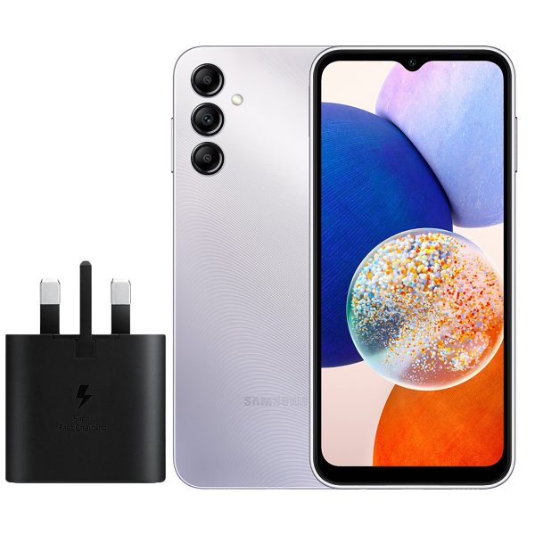 گوشی موبایل سامسونگ مدل Galaxy A14 دو سیم کارت ظرفیت 64 گیگابایت و رم 4 گیگابایت به همراه شارژر سامسونگ